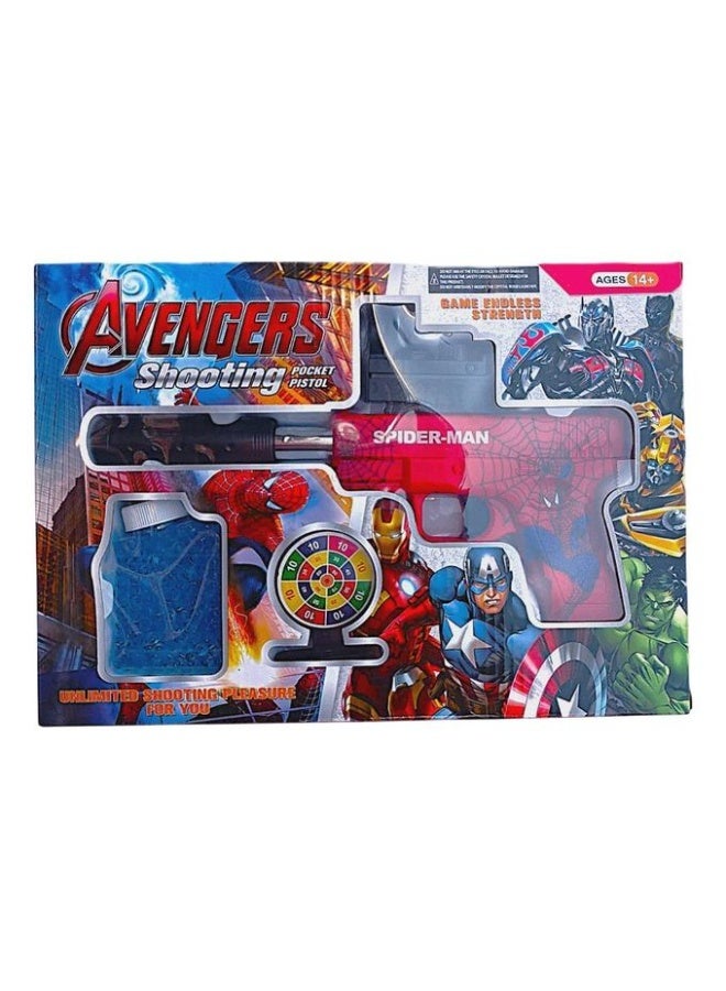 سبايدر مان لعبة مسدس جل بطل خارق كرتوني – مزودة بلوحة أهداف وذخيرة جل آمنة – تصميم جريء للأطفال من عمر 14 سنة فأكثر – مثالية للّعب داخل المنزل – هدية رائعة لعشاق الأبطال الخارقين - Image 1